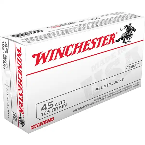 Winchester USA 45 Automatic 185 GR FMJ 50RD