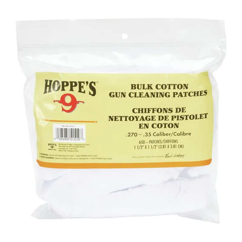 Hoppes-9 Gun Cleaning Patches .270-.35 Caliber