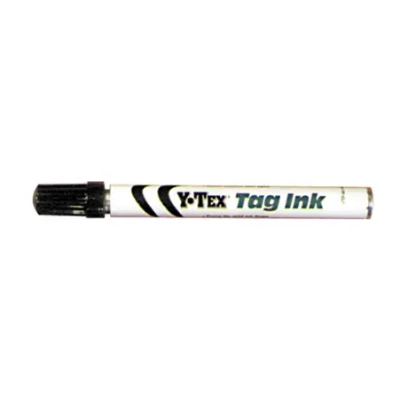 Y-Tex 612000 Ink Ball Tip Marker, Broad, Fine Lead/Tip, Black