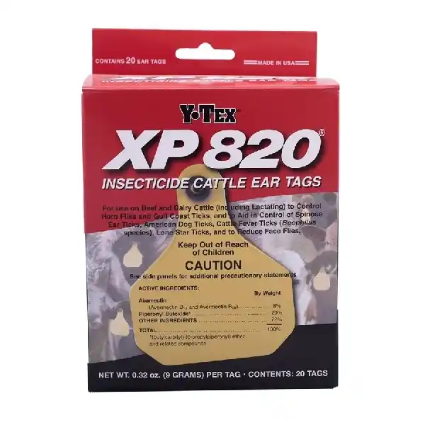 Y-Tex XP 820 Insecticide Cattle Ear Tags