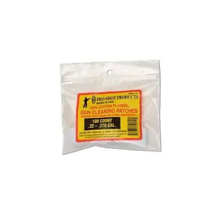 Pro-Shot Gun Cleaning Patches 100ct. .22-.270 Cal.
