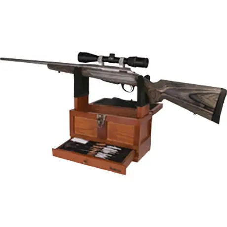 Outers 25-pc Universal Cleaning Kit with Wooden Gun Rest and Storage Box