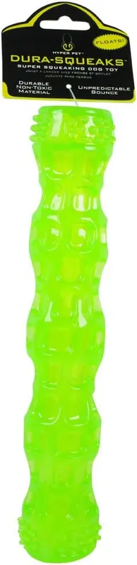 Hyper Pet Dura-Squeaks Stick Dog Toy, Large - Green