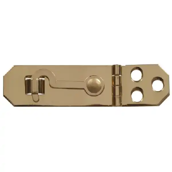 Hillman 3/4x2-3/4" Solid Brass/Bright Brass Mini Decorative Hasps