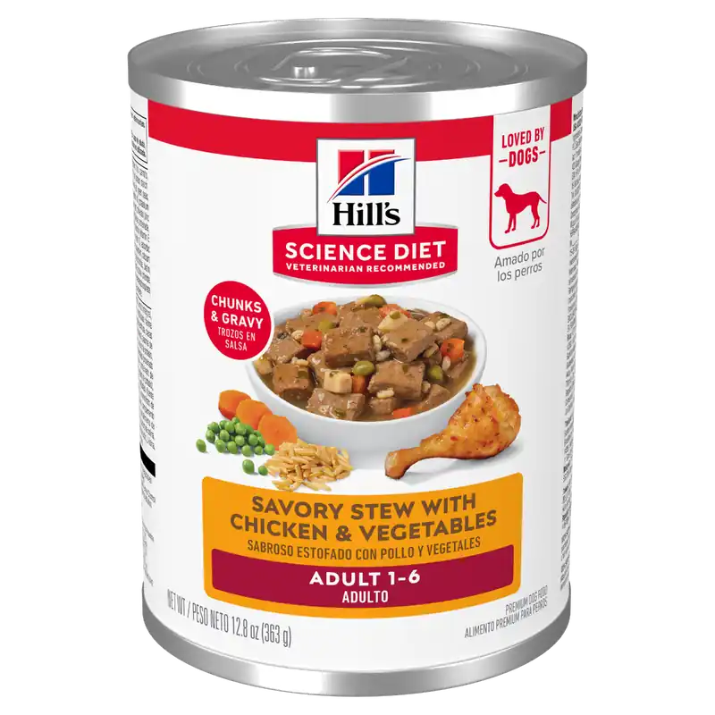 Hill‘s Science Diet Adult Savory Stew with Chicken & Vegetables Dog Food 12.8oz