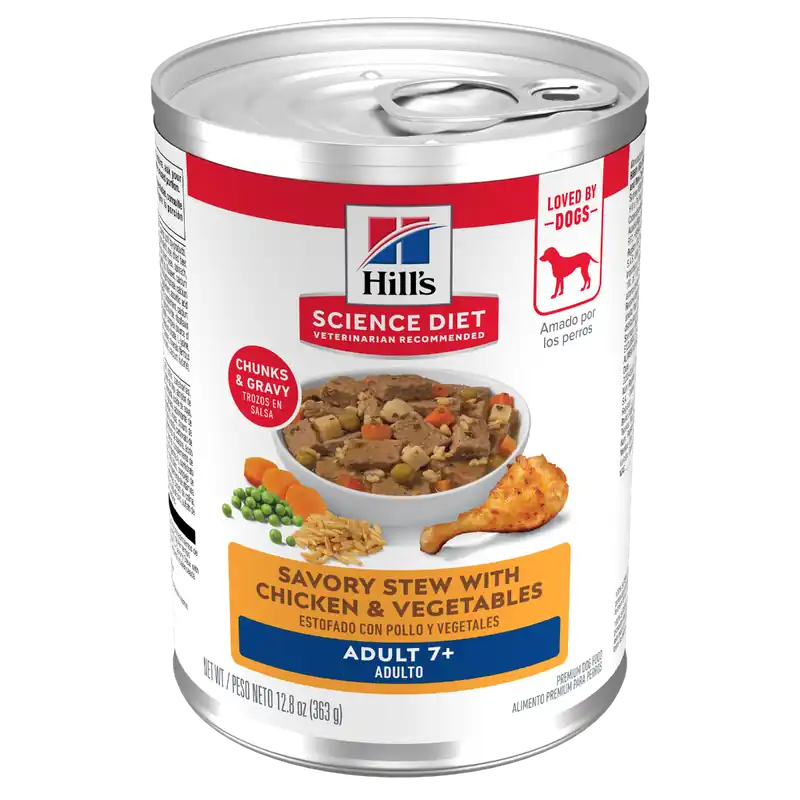 Hill‘s Science Diet Adult 7+ Savory Stew with Chicken & Vegetables Dog Food 12.8oz