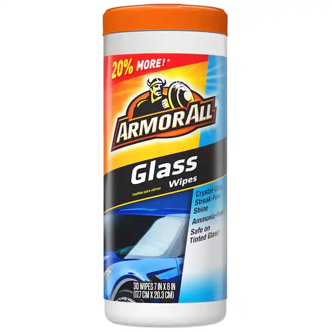 Armor All Glass Wipes 30 -Count Wipes Car Interior Cleaner