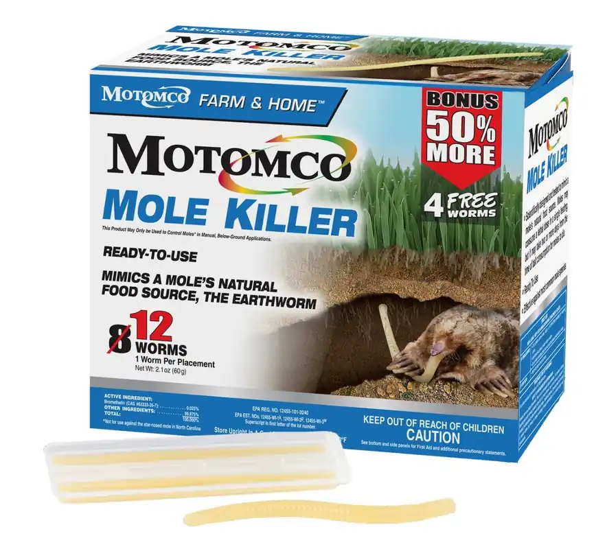 Motomco Mole Killer Worms 12ct