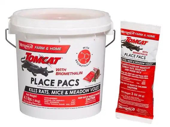 Motomco Tomcat with Bromethalin Place Pacs 22ct.