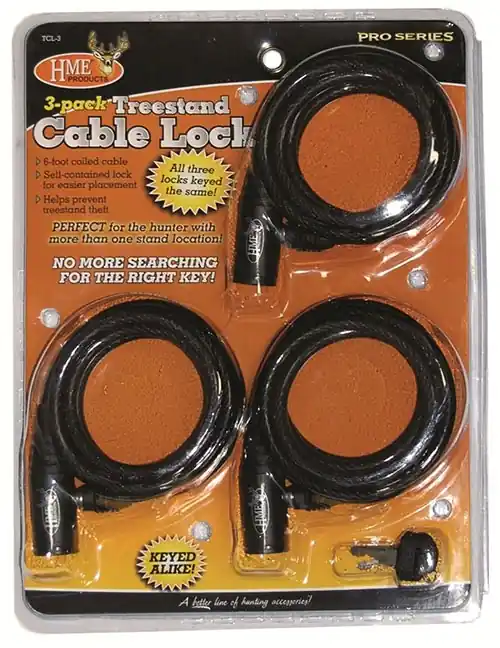 HME Products Treestand Cable Lock 3pk