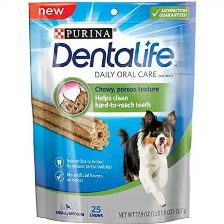 Purina Dentalife Dog Treats Sm/Med 25ct