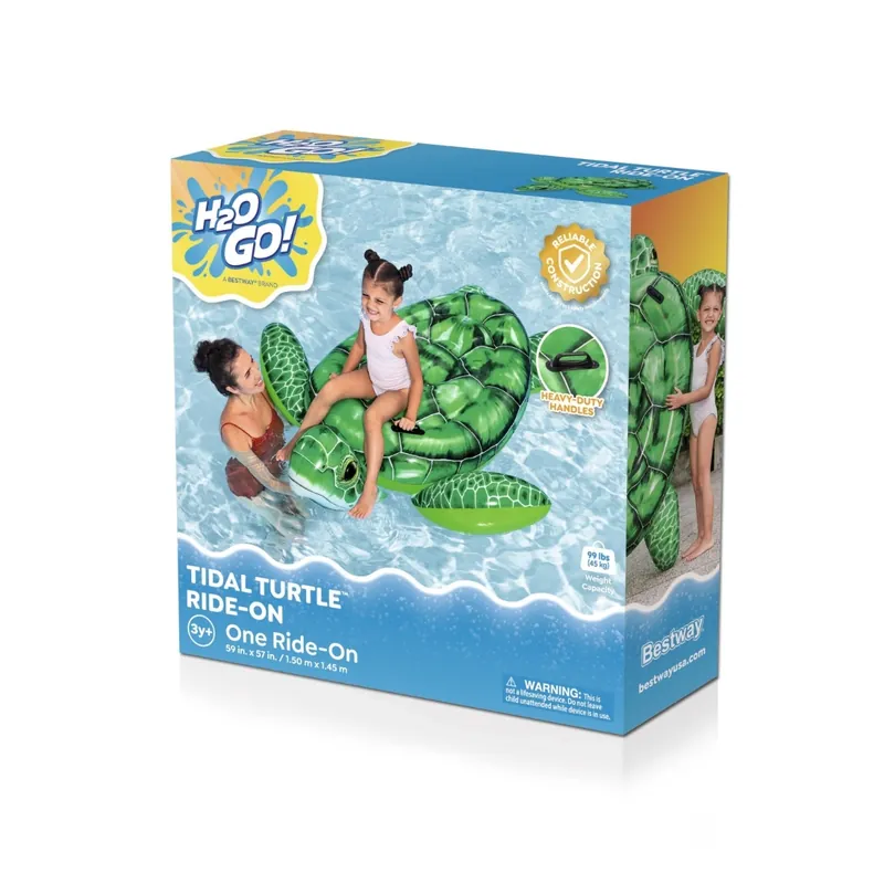 H2OGO! Tidal Turtle Kids Ride-On Pool Float