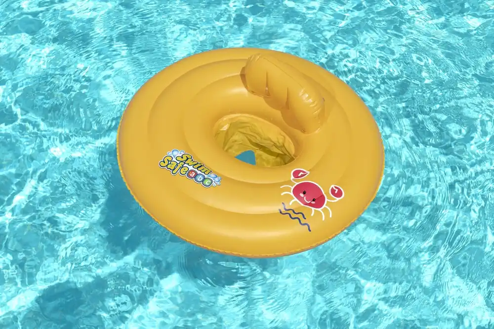 Swim Safe ABC WonderSplash Round 3-Ring Inflatable Baby Boat Float