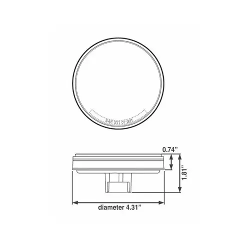 Optronics 4in Round Sealed LED Light STL13RK