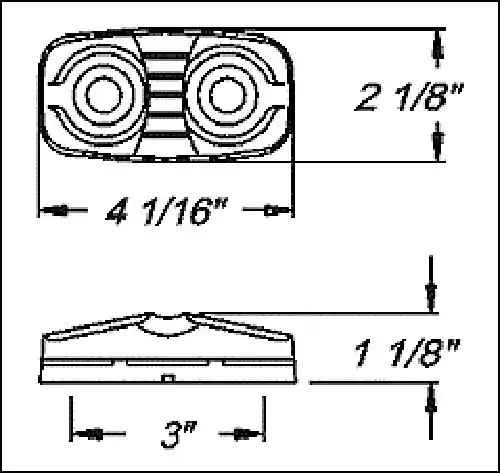 Optronics Dual Bulb Marker Red Light MC42RS