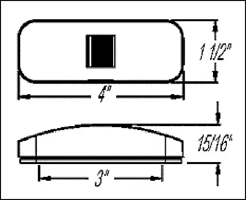 Optronics Surface Mount Marker Red Light w/ Reflex MC44RS