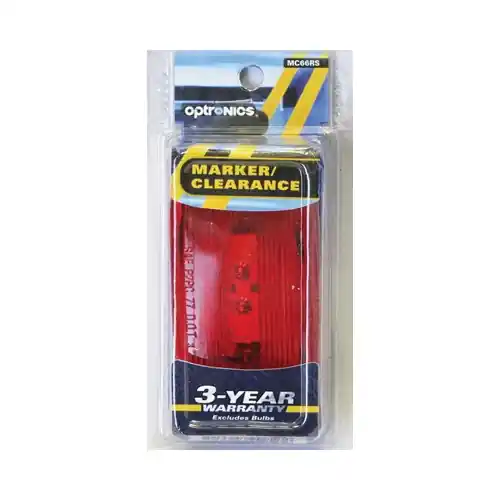 Optronics Surface Mount Dual Bulb Marker Red Light PC Rated MC66RS