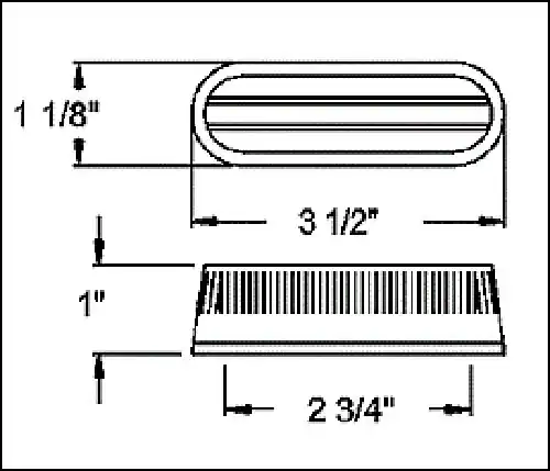 Optronics Oblong Marker Red Light MC68RS