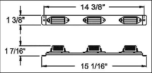 Optronics Red Identification Light Bar MC99RK