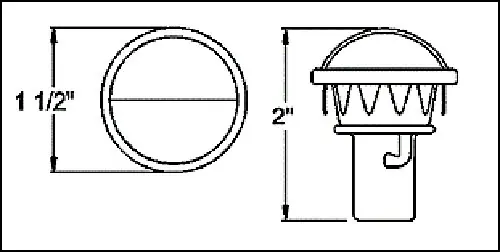 Optronics Snap-In Mini License Plate Light LP11CS
