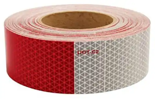 Optronics Vehicle Conspicuity 8 Strip Red/White Tape RE18T