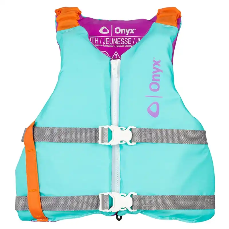Onyx Paddle Life Jacket - Youth (55-88 lbs) - Aqua