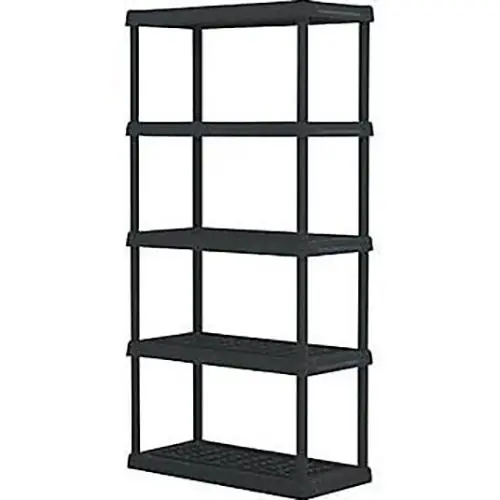 Creative Plastic 5 Tier Shelves CPC5TBLK1836