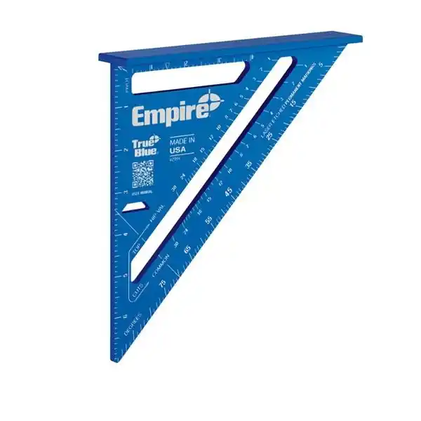 Empire 7" TRUE BLUE Laser Etched Rafter Square
