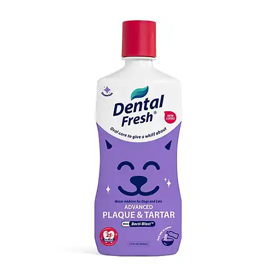 Dental Fresh Advanced Plaque & Tartar Water Additive for Dogs -17oz