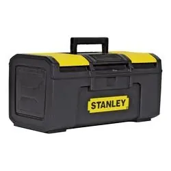 STANLEY STST16410 Tool Box, 50 lb Storage, Soft-Grip Handle, Polypropylene, Black/Yellow