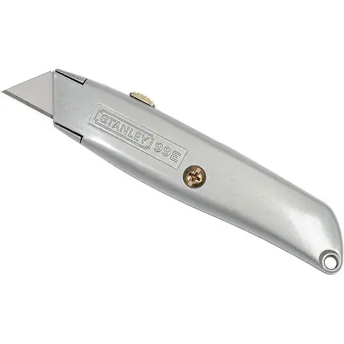 STANLEY 10-099 Utility Knife, 2-7/16 in L x 3 in W Blade, Straight Gray Handle