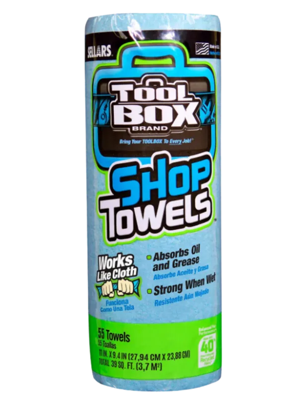 Scott Blue Paper Shop Towels 55ct Roll 75130
