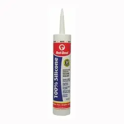 Red Devil 0816 Silicone Sealant, White, 10.1 fl-oz Cartridge