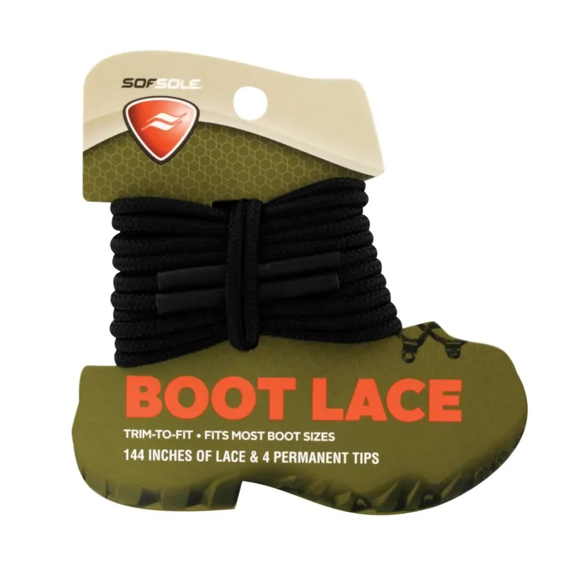 Sof Sole 144" Trim to Fit Black Boot Lace