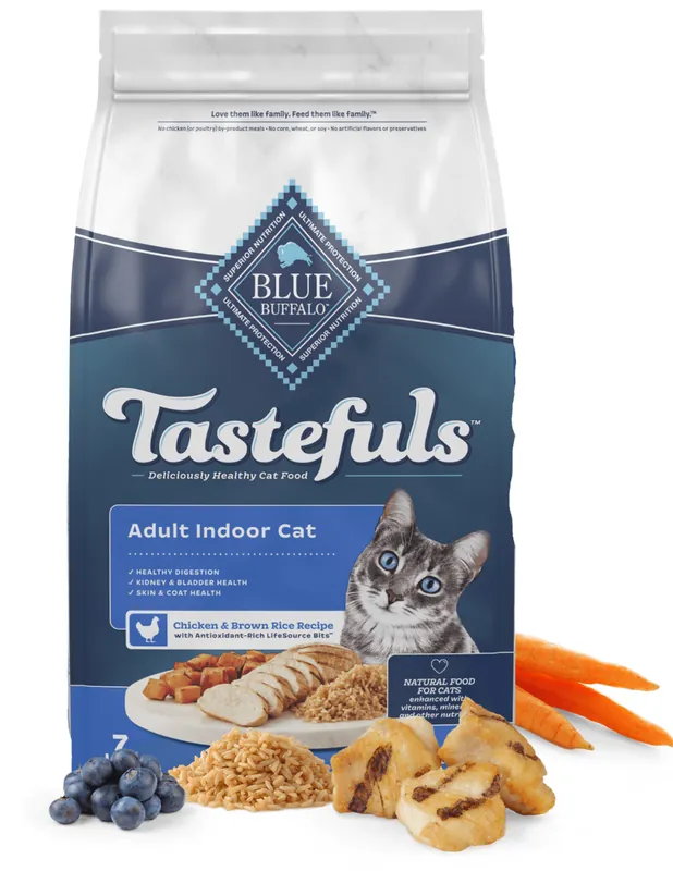 Blue Buffalo Tastefuls Adult Cat Chicken and Brown Rice Recipe 7 lbs