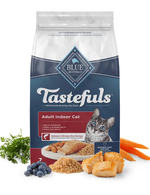 Blue Buffalo Tastefuls™ Indoor Adult Cat Salmon and Brown Rice Recipe 7 lbs