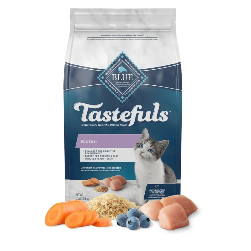 Blue Buffalo Healthy Growth Chicken & Brown Rice Kitten Food, 7 lbs