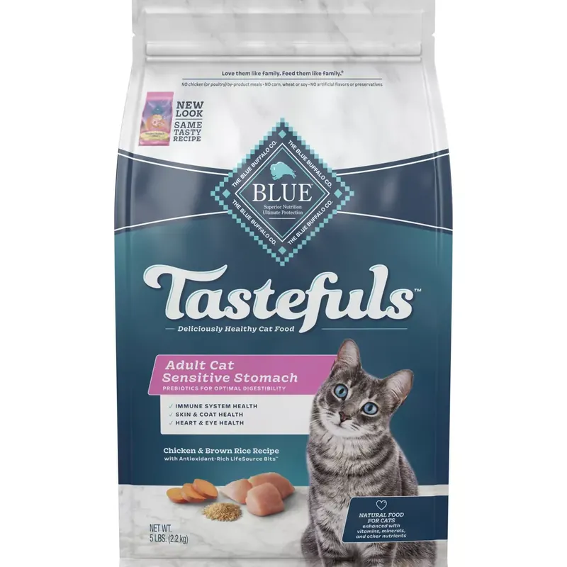 Blue Buffalo Sensitive Stomach Adult Cat Food, 7 lbs