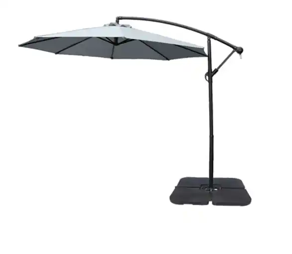 Livingscape 10‘ Offset Umbrella Grey