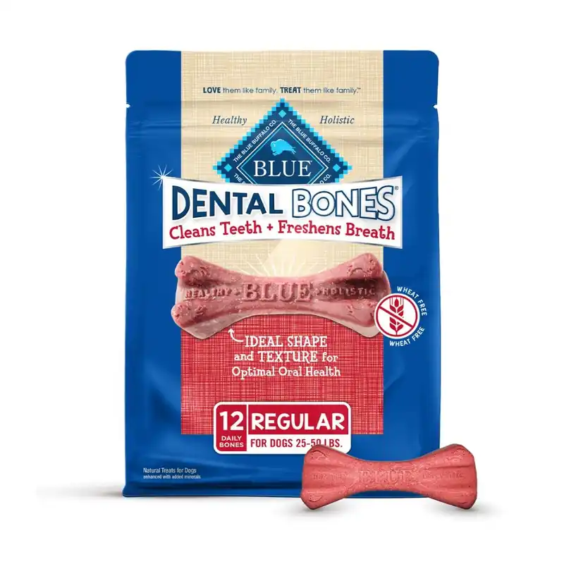 Blue Buffalo Regular Blue Bones Natural Dog Dental Chews, 27 oz.