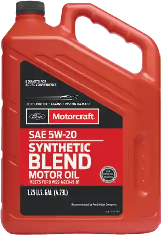 Genuine Ford Fluid 5W-20 Premium Synthetic Blend Motor Oil - 5 Quart Jug