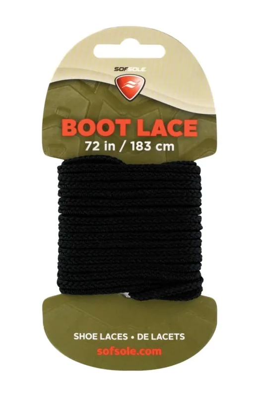 Sof Sole Waxed 72" Military Black Boot Lace