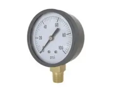 Valley Industries 2.5" Bottom Mount ABS Case 100 PSI Dry Gauge