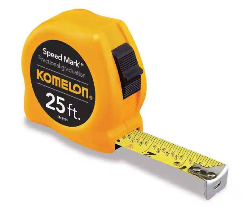 Komelon Speed Mark Fractional Tape Measure 25‘ x 1"
