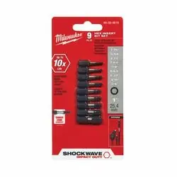 Milwaukee 9 Pc Shockwave™ Impact Hex Insert Bit Set