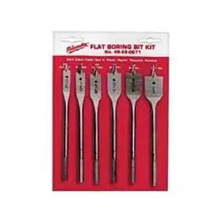 Milwaukee 6PC 6" Universal Flat Boring Bit Set