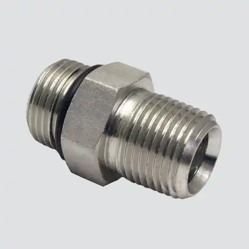 Apache Style 6401 1/2" Male O-ring Boss x 1/2" Male Pipe Thread Hydraulic Adapter