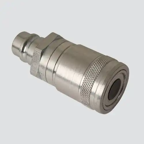 Apache 1/2" Flat Face Male Tip x 1/2" Flat Face Female Coupler Quick Disconnect Skid Steer Coupler (FAE49-56-4)