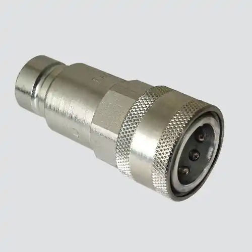 Apache 1/2" Flat Face Male Tip x 1/2" Female Coupler Quick Disconnect Skid Steer Coupler (FAE56-49-4)