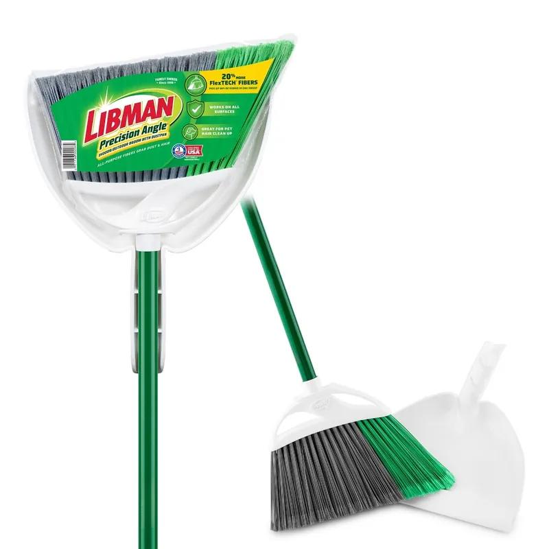 Libman Precision Angle Broom with Dustpan